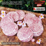 Beef RIBEYE Scotch-Fillet CubeRoll MELTIQUE meltik (wagyu alike) Australia HOKUBEE frozen STEAK 2cm 3/4" (price/pc 350g)